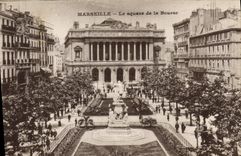 CPA Marseille Le Square De La Bourse