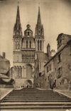 CPA Angers La Cathedrale Et La Montee St Maurice
