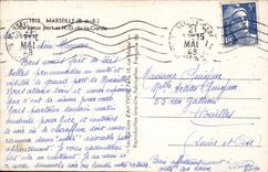 CPA Marseille Le Vieux Port et ND de la Garde Bateaux