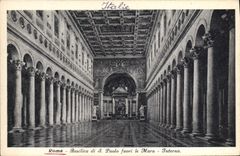 La POSTAL Roma Basilica Di Pablo Fuori de la VENDIMIA la emparedó Interno