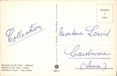 La POSTAL Roma Basilica Di Pablo Fuori de la VENDIMIA la emparedó Interno