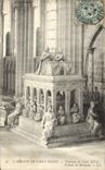 VINTAGE POSTCARD the Abbey Of Saint Denis Tomb of Louis XII and Anne of Brittany