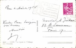 CPM Caen Le Lycee Et I'Abbaye aux hommes