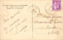 POSTAL Quettehou de la VENDIMIA una esquina hermosa con el valle Cowherd