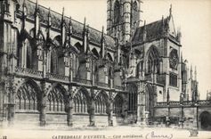 VINTAGE POSTCARD Cathedrale D' Evreux Dimensions Southernmost