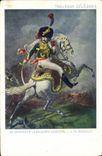VINTAGE POSTCARD Famous Tables an officer of the light cavalry Gericault Militaria
