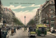 VINTAGE POSTCARD Paris Montmartre Boulevard