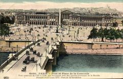 CPA Paris Pont Et Place De La Concorde