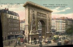 CPA Paris Porte St Denis Vue Prise Des Boulevards