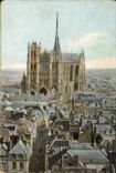 VINTAGE POSTCARD Amiens the cathedral seen of the belfry