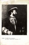 VINTAGE POSTCARD Museum Of Louvre Titien Portrait Of François 1st