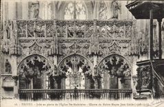 CPA Troyes Jube En Pierre De I'Eglise Ste Madeleine Oeuvre du maitre Jean Gaide