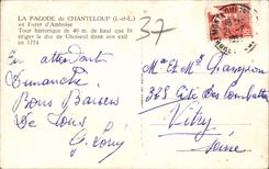 POSTAL de la VENDIMIA la pagoda De Chanteloup fuera del taladro D Amboise