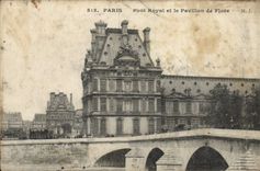 VINTAGE POSTCARD Paris Royal Bridge And Pavillon de Flore