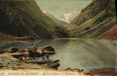 VINTAGE POSTCARD Cauterets the Lake De Gaube And Vignemale