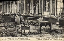 VINTAGE POSTCARD Versailles Gallery ds ices the historical table