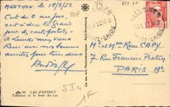 CPA Lac D'Annecy Talloires Et Le Bout Du lac