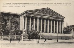 VINTAGE POSTCARD Paris House of Commons Old palate of the duchess of Bourbon