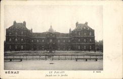 CPA Senat Le Palais Facade Sur Le Jardin