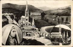 POSTAL MODERNA para recordar de Notre Dame de Lourdes