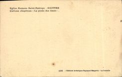 CPA Eglise Romane Saint Eutrope Saintes Curieux chapiteau La pesee des ames