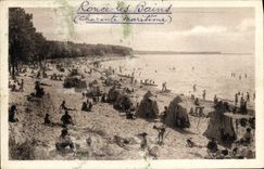 VINTAGE POSTCARD Bramble les Bains View of the beach