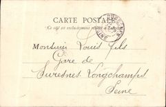 POSTAL Denis santo de la VENDIMIA el pasillo del lado de la basílica