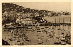 CPA Cannes Le Casino Les hotels Bateaux 