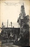 VINTAGE POSTCARD Battle of the Pargny Marne on Saulx the church