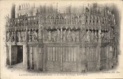 Catedral de la POSTAL de la VENDIMIA de Chartres la vuelta de Cheur