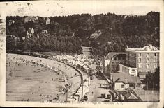 VINTAGE POSTCARD Perros Guirec Beach of Trestraou