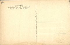 CPA Paris L'Hotel de Ville et le Pont d'Arcole