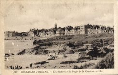 CPA Les Sables d'Olonne les Rochers et la Plage de la Corniche