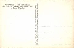 MODERN CARD Versailles And Its Wonders Park of the Castle Large water with the basin of Apollo