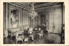 Castillo de la POSTAL de la VENDIMIA de la sala de estar de Compiegne del rey De Roma