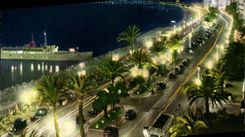 CPM Nice La Promenade Des Anglais Bateau