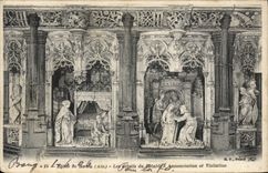 VINTAGE POSTCARD Church of Husks Details of the Retable Annunciation and Visitation