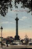 VINTAGE POSTCARD Paris Places Bastille the Column of July