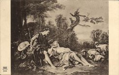 CPA Boucher La bergere endormie