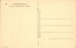 VINTAGE POSTCARD Auxerre Turn of the Clock