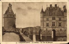 VINTAGE POSTCARD Chenonceaux the Castle the Tower of the Marks