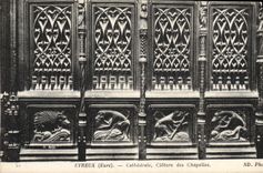 VINTAGE POSTCARD Evreux Cathedrale Encloses of Chapelies