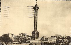 VINTAGE POSTCARD Paris And Its Wonders Place Bastille and Column of July