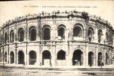 CPA Nimes Les Arenes Vue Exterieure Cote Ouest