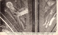 Papas Fresco del paladar de Avignon de la POSTAL de la VENDIMIA de la cámara acorazada del Bautista de Jean Saint