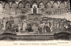 CPA Lyon Basilique de Notre Dame de Fourviere Mosaique de Saint Pothin