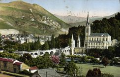 POSTAL MODERNA pesado la basílica la ciudad y el pico de Jer