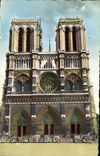 VINTAGE POSTCARD Paris the Notre Dame Cathedral the Frontage