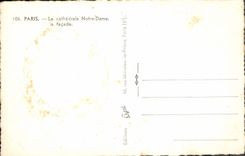 VINTAGE POSTCARD Paris the Notre Dame Cathedral the Frontage