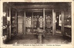 VINTAGE POSTCARD Ars Presbytere of the Saint Cleans of Ars Chambre of the relics